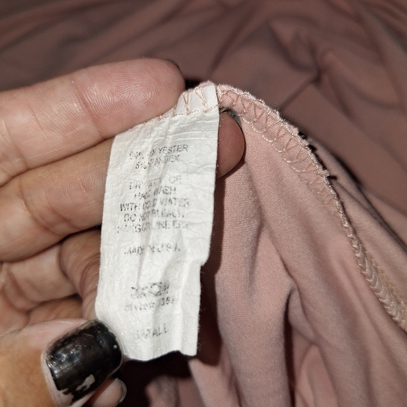 Entro Pink V Neck Short Sleeve Maxi Dress W/Pockets Size Small - Picture 10 of 13